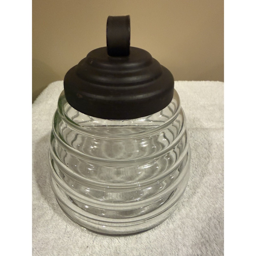 Beehive Clear Glass Storage Canister/Jar with Lid